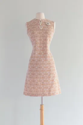 Adorable 1960's MOD Mini Dress By Kay Windsor / Medium