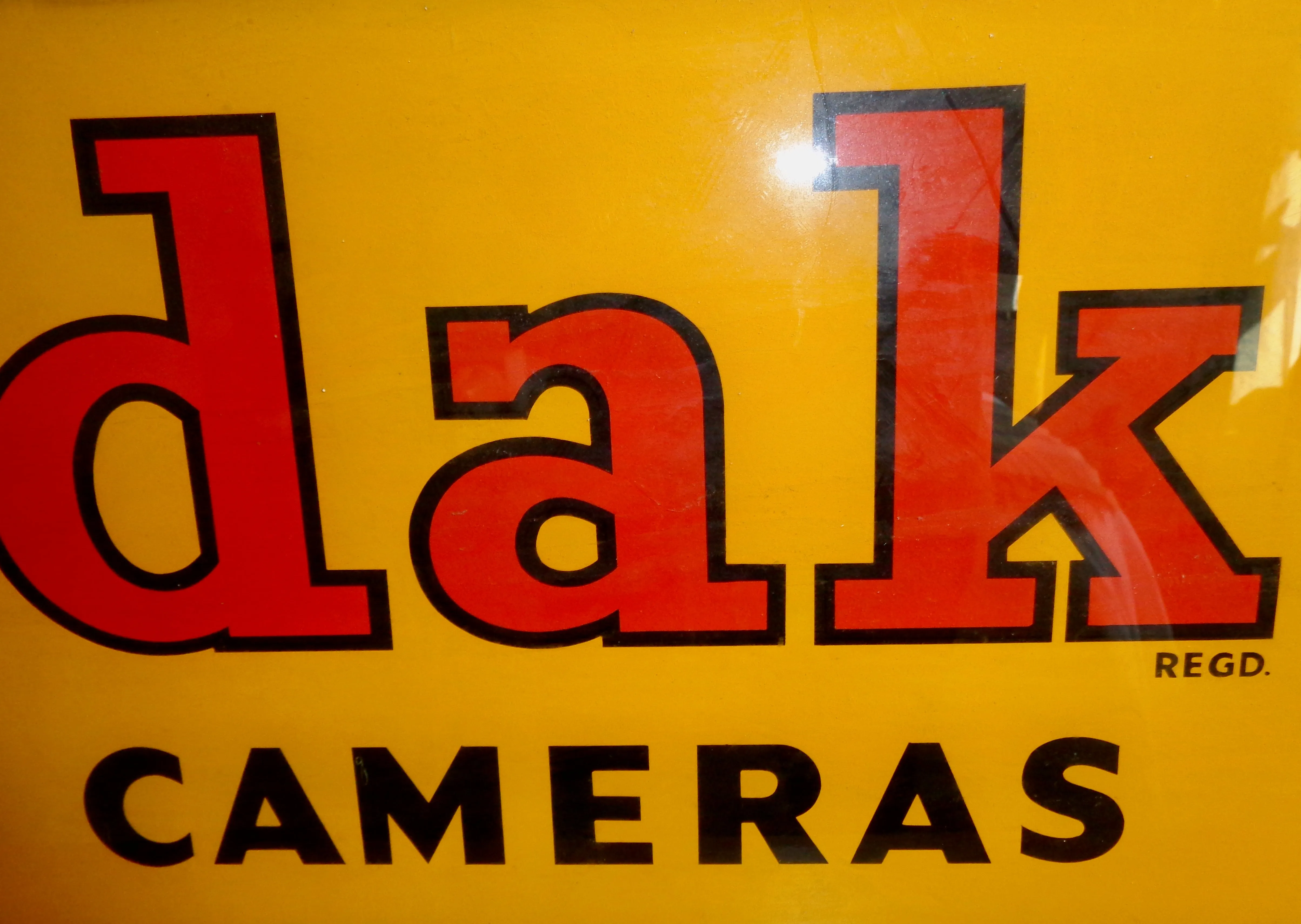 1950s Kodak Advertising Sign Lamp. Novel Industrial Design Retro Lighting