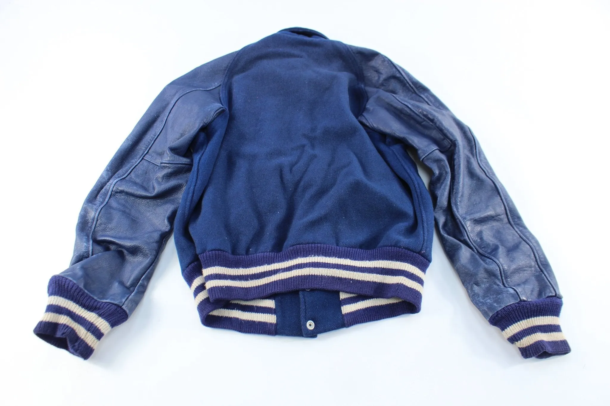 50's Gamemaster Sportswear White & Blue Varsity Jacket