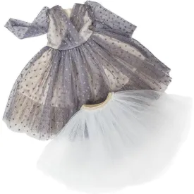 A Girl for All Time 1940s Party Dress and Petticoat for 16 inch British dolls