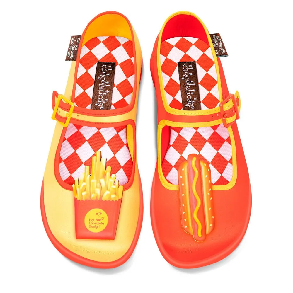 Chocolaticas® HOT DOG Women's Mary Jane Flat