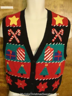 Colorful Eye Numbing Ugly Christmas Jumper Vest