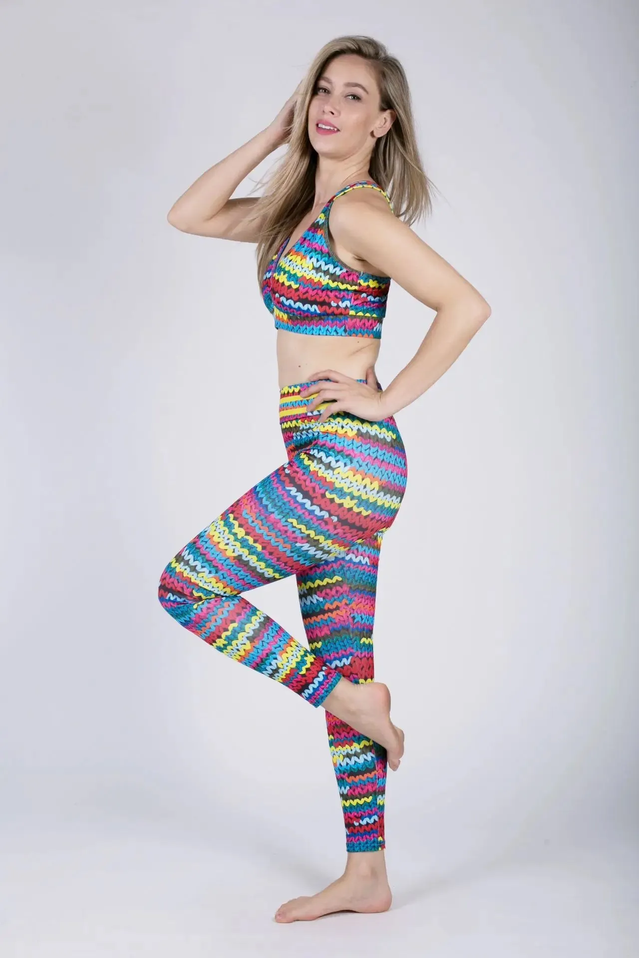 Funki Buys | Pants | Women's Stretch Knit Print Leggings | Yoga