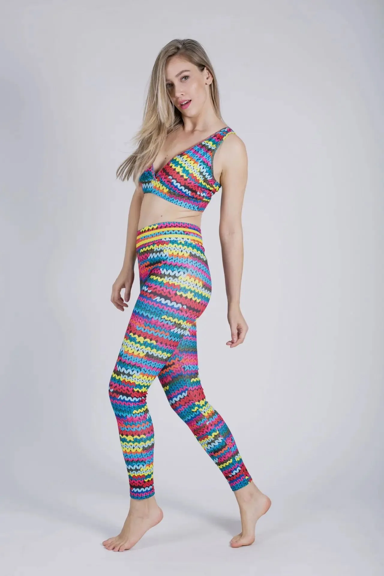 Funki Buys | Pants | Women's Stretch Knit Print Leggings | Yoga