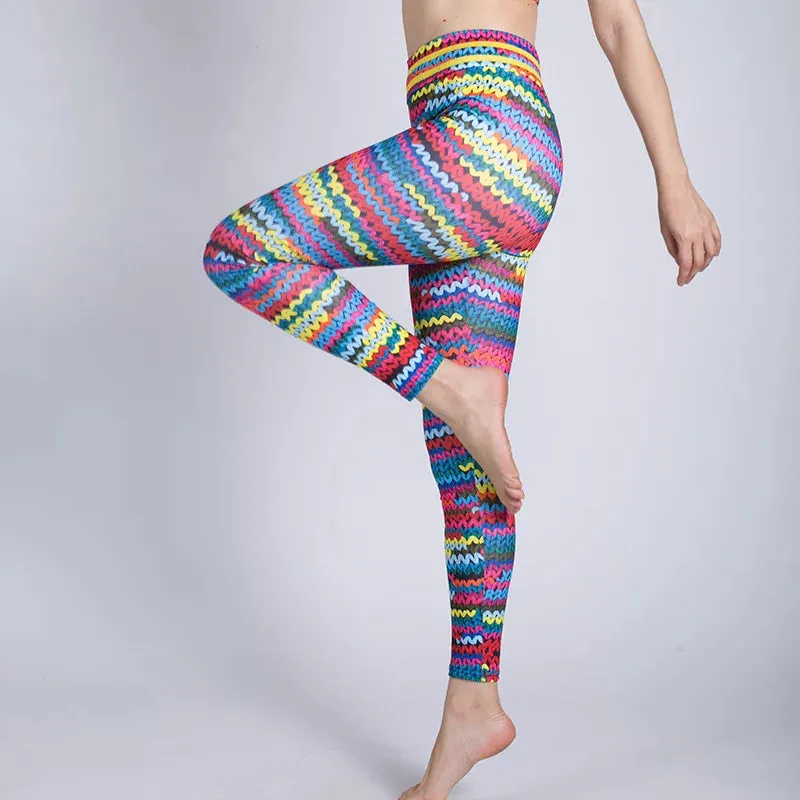 Funki Buys | Pants | Women's Stretch Knit Print Leggings | Yoga