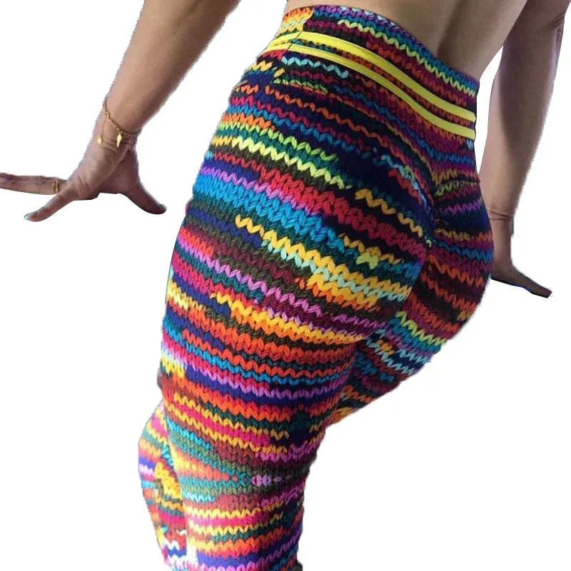 Funki Buys | Pants | Women's Stretch Knit Print Leggings | Yoga