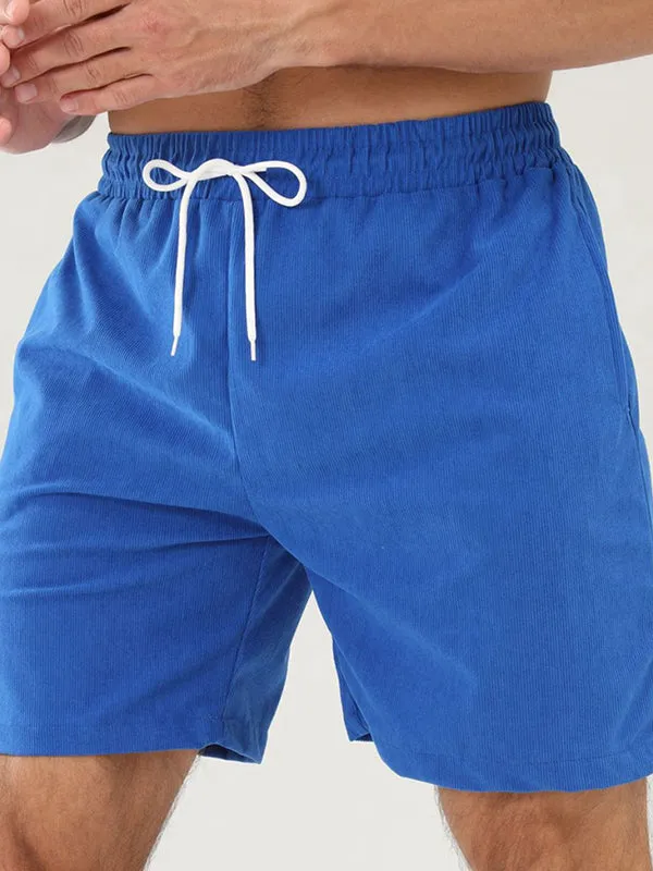 Solid Color Lace Up Sports Running Shorts