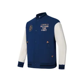 Victor X Unisex Varsity Jacket J-4508LZJ-B in Iron Blue, Lightweight and Durable