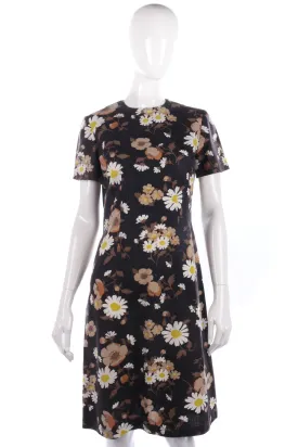 Vintage 1960's brown cotton floral dress