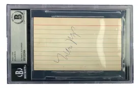 Vintage Willie Mays San Francisco Giants Signed 3x5 Index Card BAS