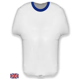 White & Blue Sports Shirt Balloon